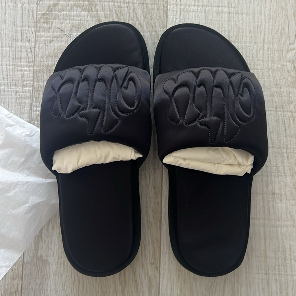 Brand New In Box Altuzarra Made In Italy Size 37 Black Slides